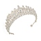 Rhinestone Hair Bands, Hair Accessories for Women Girls, Crown, Crystal, 165mm