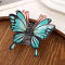 Resin Claw Hair Clips, Hair Accessories for Women & Girls, Butterfly, Pale Turquoise, 75x70mm