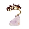 Natural Garnet Chips Tree Decorations, Natural Amethyst Nuggets Base Copper Wire Feng Shui Energy Stone Gift for Home Desktop Decoration, 60~80mm