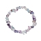 Natural Fluorite Beads Kids Bracelets, Stretch Bracelets, Inner Diameter: 1-3/4~2-1/8 inch(4.5~5.3cm)