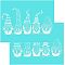 Self-Adhesive Silk Screen Printing Stencil, for Painting on Wood, DIY Decoration T-Shirt Fabric, Turquoise, Word, 28x22cm