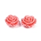 Synthetic Coral Carved Beads, Dyed, Flower, Light Coral, 28x14mm, Hole: 1.3mm