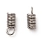 Tarnish Resistant 304 Stainless Steel Terminators, Cord Coil, Stainless Steel Color, 10x4mm, Hole: 2.5mm