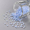 12/0 Grade A Round Glass Seed Beads, Transparent Frosted Style, AB Color Plated, Cornflower Blue, 2x1.5mm, Hole: 0.8mm, about 30000pcs/bag