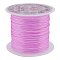 Flat Elastic Crystal String, Elastic Beading Thread, for Stretch Bracelet Making, Dyed, Plum, 0.8mm, about 65.61 yards(60m)/roll