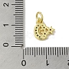 Real 18K Gold Plated Brass Pave Cubic Zirconia Pendants KK-M283-01A-02-3