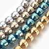 Electroplated Non-magnetic Synthetic Hematite Bead Strand G-E498-12B-1