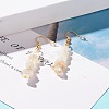 Natural White Moonstone Chip Beaded Dangle Earrings EJEW-JE04788-06-2