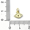 Eye Theme Brass Micro Pave Cubic Zirconia Charms KK-H475-58G-06-3