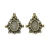 Tibetan Style Alloy Pendant Cabochon Settings TIBE-Q073-71AB-3