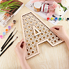Hollow Wooden 3D Letter Wall Stickers HJEW-WH0043-57A-3