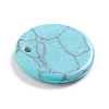 Synthetic Turquoise Charms G-L561-001W-3