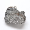 Electroplate Gemstone Natural Geode Agate Pendants G-J259-04-2