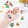 SUPERFINDINGS DIY 6 Pairs Leaf and Flower Wood Earring Makings DIY-FH0002-02-3