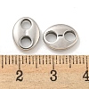 304 Stainless Steel Oval Connector Charms STAS-L278-037P-3