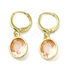 Real 18K Gold Plated Brass Dangle Leverback Earrings EJEW-L268-001G-02-1