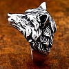 Wolf Zinc Alloy Finger Rings for Men PW-WG8046D-03-2