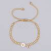 Golden Tone Daisy Braided Bead Bracelets WY1454-2-1