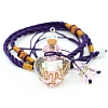 Baroque Style Heart Handmade Lampwork Perfume Essence Bottle Pendant Necklace PW-WG42346-07-1