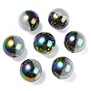 UV Plating Rainbow Iridescent Opaque Acrylic Beads OACR-C007-01G-2
