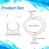 ANATTASOUL Natural Shell Braided Bead Bracelet & Imitation Pearl Pendant Necklace SJEW-AN0001-17-2