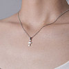 201 Stainless Steel Ankh Cross Pendant Necklace NJEW-OY001-01-2