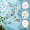 PandaHall Jewelry 16Pcs 8 Style 201 Stainless Steel Filigree Joiners Links & Pendants STAS-PJ0001-37-13