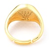 Adjustable Real 18K Gold Plated Brass Enamel Finger Ringss RJEW-L071-25G-4