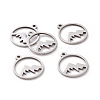 Non-Tarnish 201 Stainless Steel Laser Cut Pendants STAS-S105-T901-1S-1