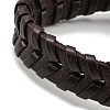 Adjustable PU Leather & Waxed Braided Cord Bracelet BJEW-F468-04-3