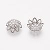 Tarnish Resistant Multi-Petal 304 Stainless Steel Flower Bead Caps STAS-L205-08P-2