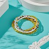 Faceted Glass & Gemstone Stretch Beaded Bracelets Sets BJEW-TA00202-4