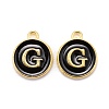 Golden Plated Alloy Charms X-ENAM-S118-02G-1