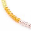 Rainbow Personalized Electroplate Glass Beaded Necklaces NJEW-JN03410-05-3