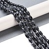 Natural Snowflake Obsidian Beads Strands G-K362-I16-06-2