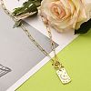 Brass Micro Pave Clear Cubic Zirconia Pendant Necklaces NJEW-JN03103-02-4