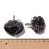 Natural Amethyst Copper Wire Wrapped Pendants G-K338-06P-03-3