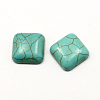 Craft Findings Synthetic Turquoise Flat Back Cabochons X-TURQ-S263-10x10mm-01-1