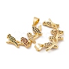 Brass Micro Pave Cubic Zirconia Pendants KK-E108-13G-2