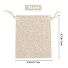 Gorgecraft Flax Cloth Blank DIY Craft Drawstring ABAG-GF0001-06B-2