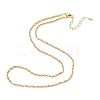 Brass Rope Chain Necklaces NJEW-K123-12G-2