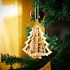9Pcs 3 Styles Wooden Christmas Mixed Shapes Ornaments DIY-SZ0003-41-4