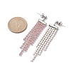Glass Rhinestone Chains Tassel Earrings EJEW-JE05473-4