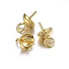 201 Stainless Steel Cup Pearl Peg Bails Pin Pendants STAS-O107-16G-3