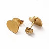 Matching Puzzle Couple Pendant Necklaces & Heart Stud Earrings SJEW-E045-07GP-5
