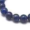 Natural Lapis Lazuli(Dyed) Bead Stretch Bracelets BJEW-K212-A-047-2