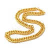 Iron Cuban Link Chain Necklaces for Women Men NJEW-A028-01C-G-1