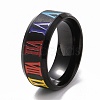 Pride Style Titanium Steel Finger Rings RJEW-F119-01EB-2