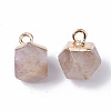 Natural Strawberry Quartz Charms G-S359-015E-2