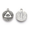 Tibetan Style Eye Alloy Pendant Rhinestone Settings PALLOY-T075-200AS-1